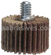 Merit Abrasives 1-5/8 x 1/2 x 1/4-20 80 Merit Super Finish Mini Grind-O-Flex Small Diameter Flap Wheels With 1/4"-20 Threaded Mandrel