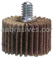 Merit Abrasives  2-1/2 x 3/8 x 1/4-20 60 Merit Super Finish Mini Grind-O-Flex Small Diameter Flap Wheels With 1/4"-20 Threaded Mandrel