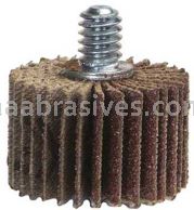 Merit Abrasives  2-1/2 x 3/8 x 1/4-20 120 Merit Super Finish Mini Grind-O-Flex Small Diameter Flap Wheels With 1/4"-20 Threaded Mandrel