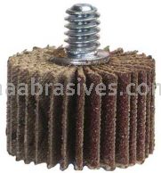 2-1/2 x 1/2 x 1/4-20  /180 /Merit Super Finish Mini Grind-O-Flex /Small Diameter Flap Wheels (With 1/4"-20 Threaded Mandrel)