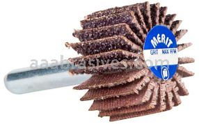Merit Abrasives 08834135140 1-1/2 x 1 x 1/4  Small Diameter Flap Wheels With 1/4" Steel Shank 40 Grit Merit High Performance Ceramic/AO