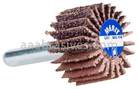 Merit Abrasives 08834137100 1 x 5/8 x 1/4 Small Diameter Flap Wheels With 1/4" Steel Shank 60 Grit Merit High Performance Ceramic/AO