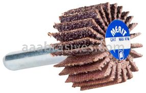 Merit Abrasives 08834137101 1 x 5/8 x 1/4 Small Diameter Flap Wheels With 1/4" Steel Shank 80 Grit Merit High Performance Ceramic/AO