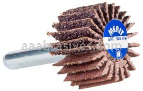 Merit Abrasives 08834137141 1-1/2 x 1 x 1/4  Small Diameter Flap Wheels With 1/4" Steel Shank 80 Grit Merit High Performance Ceramic/AO