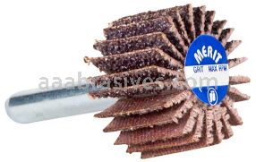 Merit Abrasives 08834137311 1 x 1 x 1/4 Small Diameter Flap Wheels With 1/4" Steel Shank 80 Grit Merit High Performance Ceramic/AO