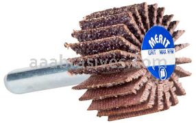 Merit Abrasives 08834137320 1-3/8 x 5/8 x 1/4 Small Diameter Flap Wheels With 1/4" Steel Shank 60 Grit Merit High Performance Ceramic/AO