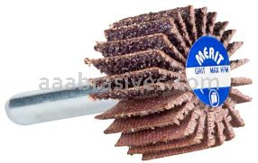 Merit Abrasives 08834137321 1-3/8 x 5/8 x 1/4 Small Diameter Flap Wheels With 1/4" Steel Shank 80 Grit Merit High Performance Ceramic/AO