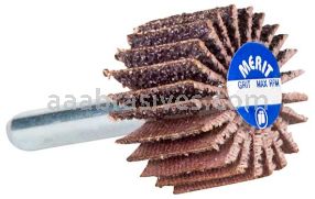 Merit Abrasives 08834137340 1-1/2 x 1 x 1/4 Small Diameter Flap Wheels With 1/4" Steel Shank 60 Grit Merit High Performance Ceramic/AO
