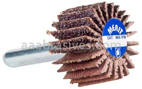 Merit Abrasives 1 x 5/8 x 1/4 320 Merit High Performance Mini Grind-O-Flex Small Diameter Flap Wheels With 1/4" Steel Shank