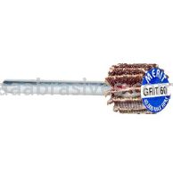 Merit Abrasives 08834137470 3/8 x 3/8 x 1/8 Small Diameter Flap Wheels With 1/8" Steel Shank 60 Grit Merit Aluminum Oxide