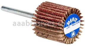 Merit Abrasives 08834137493 1-3/16 x 1/8 x 1/8 Small Diameter Flap Wheels With 1/8" Steel Shank 180 Grit Merit Aluminum Oxide