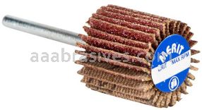 Merit Abrasives 08834137583 3/4 x 5/8 x 1/8 Small Diameter Flap Wheels With 1/8" Steel Shank 180 Grit Merit Aluminum Oxide
