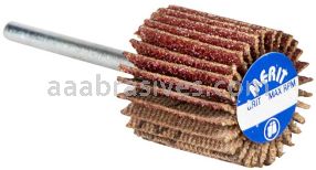 Merit Abrasives 08834137591 3/4 x 3/4 x 1/8 Small Diameter Flap Wheels With 1/8" Steel Shank 80 Grit Merit Aluminum Oxide