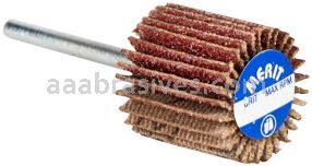 Merit Abrasives 08834137592 3/4 x 3/4 x 1/8 Small Diameter Flap Wheels With 1/8" Steel Shank 120 Grit Merit Aluminum Oxide