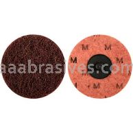 Merit Abrasives 08834166308 3" Merit A/O Medium Type 3 Buffing Discs with Quick Change Locking Attachment