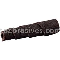 3/8 x 1-1/2 x 1/8 180 Grit Merit A/O Full-Tapered Spiral Rolls
