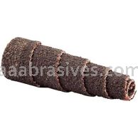 1/2 x 1-1/2 x 1/8 80 Grit Merit A/O Full-Tapered Spiral Rolls