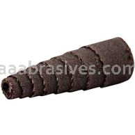 1/2 x 1-1/2 x 1/8 240 Grit Merit A/O Full-Tapered Spiral Rolls