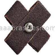 2 x 2 x 1/2 120 Grit 8-32 Merit Aluminum Oxide 8 Ply Cross Pads