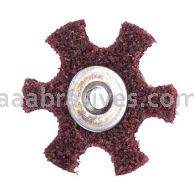 Merit Abrasives 08834185933 4 x 1/4-20 A/O Medium Merit Type GD Stars Surface Preparation Stars