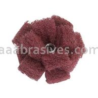 Merit Abrasives 08834187311 1-1/2 x 1/2 Merit A/O Medium 3 Ply Cross Buffs - 8-32 Eyelet