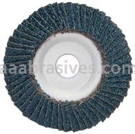 4 x 5/8 40 Grit Merit Type 29 Zirc Powerflex Flap Discs