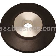 Dynabrade 11637 Contact Wheel 4" Dia. x 1/2" W x 5/8" I.D. Severly Face 70 Duro Rubber Radiused