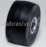 Dynabrade 11633 Contact Wheel 2" Dia. x 1" W x 5/8" I.D. Crown Face 40 Duro Rubber