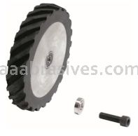 Dynabrade 11641 Contact Wheel 4" Dia. x 5/8" W x 5/8" I.D. Scoop Face 40 Duro Rubber
