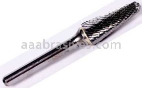 SL-42L2 1/8x1/2x1/8 14% Included Angle Double Cut Carbide Burr