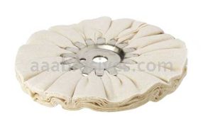 Unmounted Buffing Wheel 6" Dia.  1/2" Arbor Hole 16 Ply Airway 156-AS Cotton White