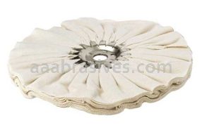 Unmounted Buffing Wheel 8" Dia.  5/8" Arbor Hole 16 Ply Airway 158-AS Cotton White