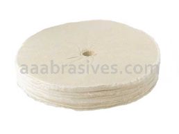 Unmounted Buffing Wheel 10" Dia.  3/4" Arbor Hole 80 Ply Single Stitched 162-1080 Cotton White