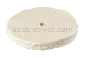 Unmounted Buffing Wheel 8" Dia.  5/8" Arbor Hole 40 Ply Single Stitched 162-8 Cotton White