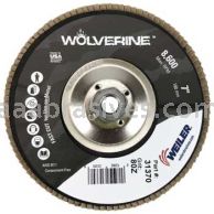 Weiler 31370 - 7" 80Z 5/8"-11 A.H. Wolverine Abrasive Flap Disc Angled Phenolic Backing - 012382313708