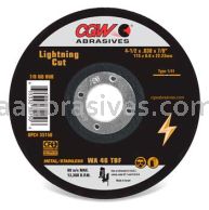 CGW 35150 4-1/2 x .030 x 7/8 WA46 TBF T1 Lightning Cut AO Cutting Wheel