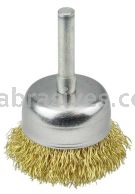 2x1/4 sk Crimped Wire Cup Brush Medium Brass Coated