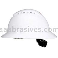 3M&trade; 7100240028 SecureFit&trade; Full Brim Hard Hat H-801SFV-UV White Vented 4-Pt Pressure Diffusion Ratchet Suspension w/UVicator