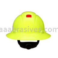 3M&trade; 7100240034 SecureFit&trade; Full Brim Hard Hat H-809SFR-UV HiVis Yellow 4-Pt Pressure Diffusion Ratchet Suspension W/ UVicator