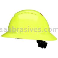 3M&trade; 7100240035 SecureFit&trade; Full Brim Hard Hat H-809SFV-UV HiVis Yellow Vented 4-Pt Pressure Diffusion Ratchet Suspension w/ UVicator