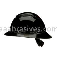3M&trade; 7100240040 SecureFit&trade; Full Brim Hard Hat H-812SFV-UV Black Vented 4-Pt Pressure Diffusion Ratchet Suspension W/ UVicator