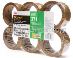 3M&trade; 7010374971 Scotch&trade; Sealing Tape 371 Tan 48 mm x 50 m