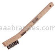 Osborn Curved Handle Scratch Brush 3 X 7 Rows Tan Polypro #54013