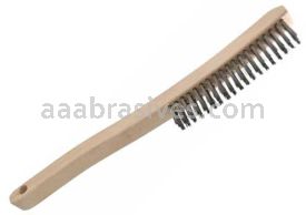 Osborn Curved Handle SS Scratch Brush 3 X 19 Rows #54017