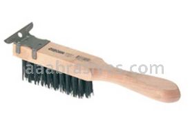 Osborn Straight Handle Scratch Brush w/ Scraper 4 X 11 Rows #54021