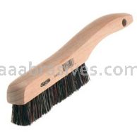 Osborn Shoe Handle Platers Brush 4 X 18 Rows Grey Tampico Fiber #54047