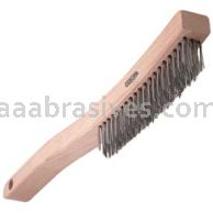 Osborn V Trim Curved Handle Scratch Brush 3X19 Rows .012 SS #54105