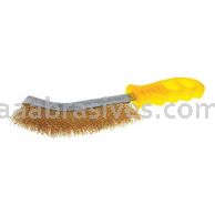 Osborn Plastic Handle Economy Scratch Brush 1 Row X 5 1/2” Long Brass #59703