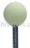 Norton A25 1" Ball/Quantum 3NQ80/M4 1/4 x 1-1/2/Vitrified Bond Mounted Points - A Shapes