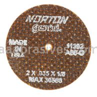 Norton 2 x .035 x 1/8 Gemini Free Cut D Sides Reinforced Type 01 Straight Wheels